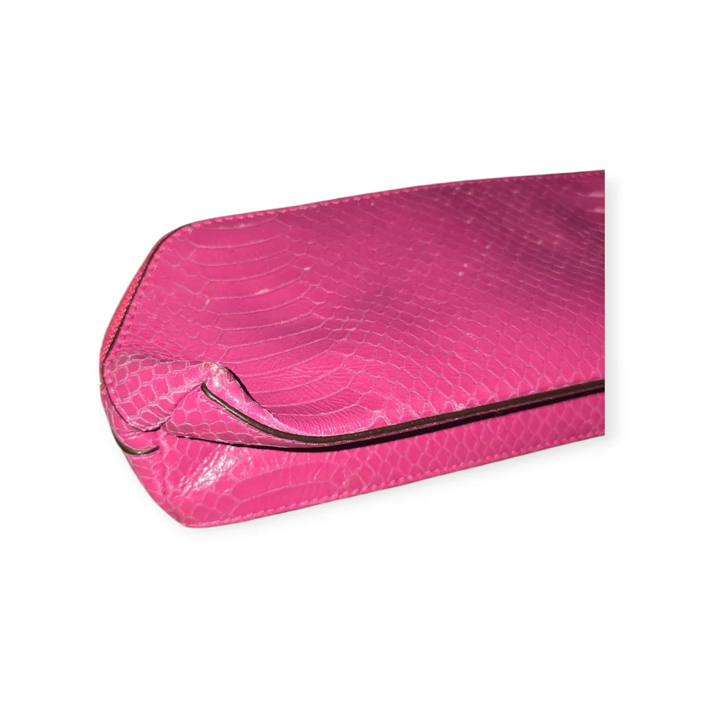Ralph Lauren Banbury Snakeskin Pink Cosmetic Bag - Picture 6 of 7